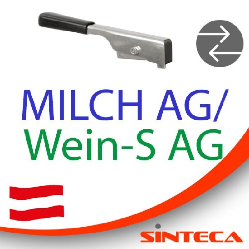 Scheibenventil Milch AG/Wein-S AG mit Edelstahl-Handhebel